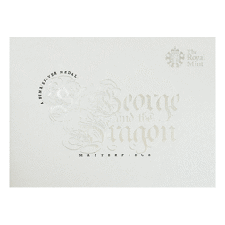 Pre-Owned UK Royal Mint Masterpiece: St George and the Dragon 250g Silver Medal - Damaged Box