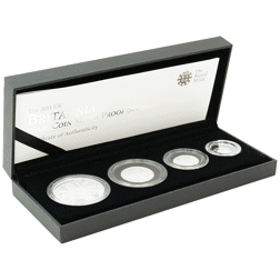 Pre-Owned 2011 UK Britannia Proof Silver 4-Coin Collection - Missing Outer Box - VAT Free