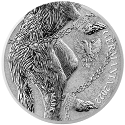 Pre-Owned 2022 Germania Beasts Fenrir 1oz Silver Coin - VAT Free