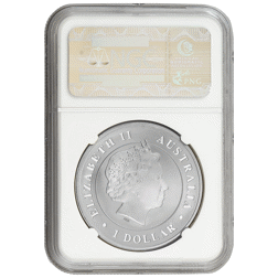 Pre-Owned 2014 Australian Saltwater Crocodile 1oz Silver Coin - NGC Graded MS70 - 3915225-070 VAT Free