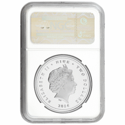 Pre-Owned 2014 Niue Endangered Species: Black Rhinoceros 1oz Proof Silver Coin - NGC Graded PF70 - 3