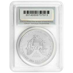 Pre-Owned 2014 USA Eagle 1oz Silver Coin - PCGS Graded MS70 - 521928.70/29291655 - VAT Free