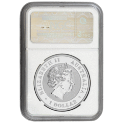 Pre-Owned 2014 Australian Kookaburra 1oz Silver Coin - NGC Graded MS69 - 3793132-265 - VAT Free
