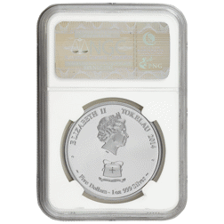 Pre-Owned 2014 Tokelau Pegasus 1oz Gilded Proof Silver Coin - NGC Graded PF69 - 3868380-018 VAT Free