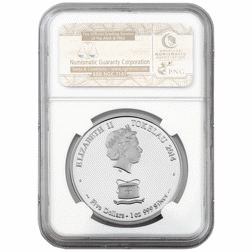 Pre-Owned 2014 Tokelau Year of the Horse Gilded 1oz Proof Silver Coin - NGC Graded PF69 - 3852631-02
