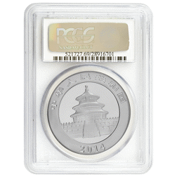Pre-Owned 2014 Chinese Panda 1oz Silver Coin - PCGS Graded MS69 - 521727.69/28916701 - VAT Free