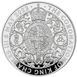 Pre-Owned 2023 UK King Charles III Coronation 1oz Proof Design Silver Coin - VAT Free