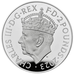 Pre-Owned 2023 UK King Charles III Coronation 1oz Proof Design Silver Coin - VAT Free