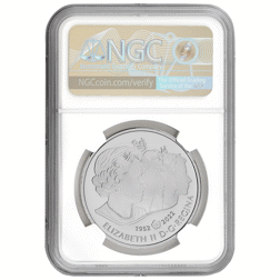 Pre-Owned 2022 Canadian Queen Elizabeth II Memorial 1oz Proof Silver Coin - NGC Graded PF70 - 677871