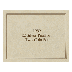 Pre-Owned 1989 UK Bill and Claim Of Rights £2 Piedfort Proof Design Silver 2-Coin Set - VAT Free