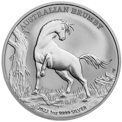 Pre-Owned 2022 Australian Brumby 1oz Silver Coin - VAT Free
