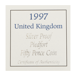 Pre-Owned 1997 UK 50p Piedfort Proof Design Silver Coin - VAT Free