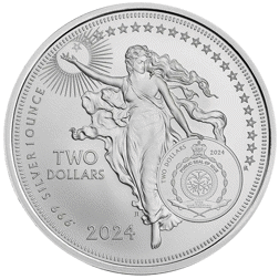 Pre-Owned 2024 Niue Icons of Inspiration: Johannes Gutenberg 1oz Silver Coin - VAT Free