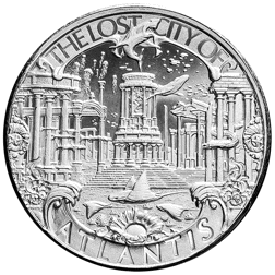 Pre-Owned Mason Mint Mythical Cities Series: Atlantis 1oz Silver Round