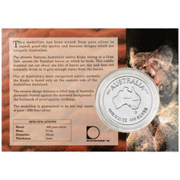 Pre-Owned 1999 Australian Koala 1oz Silver Round - Carded