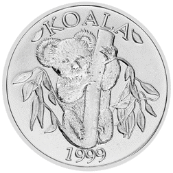 Pre-Owned 1999 Australian Koala 1oz Silver Round - Carded