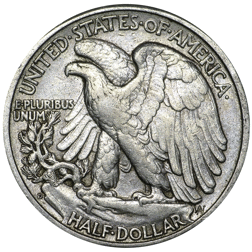 Pre-Owned 1944 USA Walking Liberty Half Dollar Denver Mint Silver Coin - VAT Free