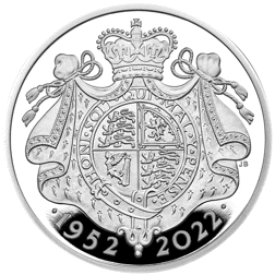 Pre-Owned 2022 UK Platinum Jubilee 2oz Proof Design Silver Coin - VAT Free