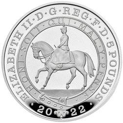 Pre-Owned 2022 UK Platinum Jubilee 2oz Proof Design Silver Coin - VAT Free