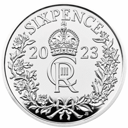 Pre-Owned 2023 UK Sixpence Silver Coin - Carded - VAT Free