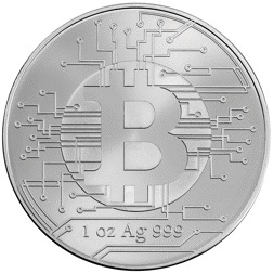 Pre-Owned 2022 Chad Bitcoin 1oz Silver Coin - VAT Free