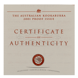 Pre-Owned 2001 Australia Kookaburra 1oz Proof Silver Coin - VAT Free