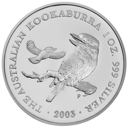 Pre-Owned 2003 Australia Kookaburra 1oz Proof Silver Coin - VAT Free