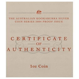 Pre-Owned 2004 Australia Kookaburra 1oz Proof Silver Coin - VAT Free