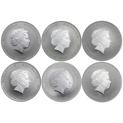 Pre-Owned Australian Lunar Series II Silver Full 12-Coin Collection - VAT Free