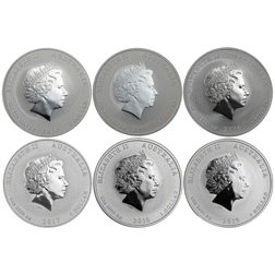 Pre-Owned Australian Lunar Series II Silver Full 12-Coin Collection - VAT Free