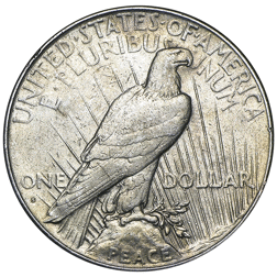 Pre-Owned USA 1927 Peace Dollar San Francisco Silver Coin - VAT Free