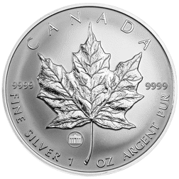 Pre-Owned 2009 Canadian Maple Brandenburg Gate Privy 1oz Silver Coin - VAT Free