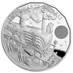 Pre-Owned 2022 UK Harry Potter Hogwarts Express 5oz Proof Silver Coin - VAT Free