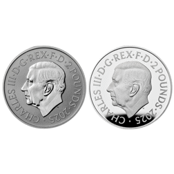 Pre-Owned 2025 UK Tudor Beasts Greyhound of Richmond 1oz Proof Silver 2-Coin Set - VAT Free