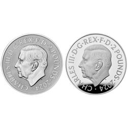 Pre-Owned 2024 UK Tudor Beasts Tudor Dragon 1oz Proof Silver 2-Coin Set - VAT Free