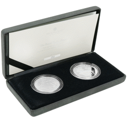 Pre-Owned 2024 UK Tudor Beasts The Seymour Unicorn 1oz Proof Silver 2-Coin Set - VAT Free