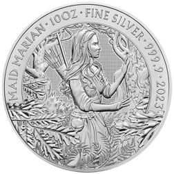 Pre-Owned 2023 UK Maid Marian Myths and Legends 10oz Silver Coin - VAT Free