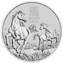 Pre-Owned 2026 Australian Lunar Horse 1kg Silver Coin - VAT Free