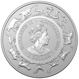 Pre-Owned 2023 Royal Australian Mint Year Of The Rabbit 1oz Silver Coin - VAT Free