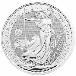 Pre-Owned 2026 UK Britannia 'International Hong Kong Privy' 1oz Silver Coin - VAT Free