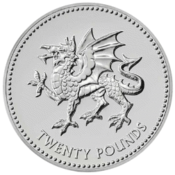 Pre-Owned 2016 UK Welsh Dragon £20 Fine Silver Coin - Carded - VAT Free