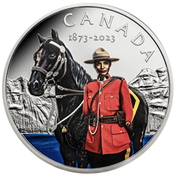 Pre-Owned 2023 Canadian 150th Anniversary of the RCMP 1oz Proof Silver Coin - VAT Free