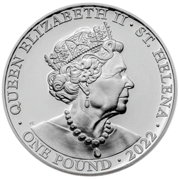 Pre-Owned 2022 St Helena The Queen's Virtues: Constancy 1oz Proof Silver Coin - VAT Free