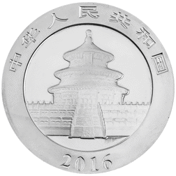 Pre-Owned 2016 Chinese Panda Colourised 30g Silver Coin - VAT Free