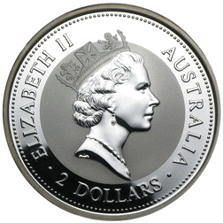 Pre-Owned 1995 Australian Kookaburra 2oz Silver Coin - VAT Free