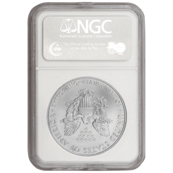 Pre-Owned 2008 USA Eagle 1oz Silver Coin - NGC Graded MS69 - 2526750-147 - VAT Free