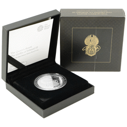 Pre-Owned 2021 UK Queen’s Beasts Griffin of Edward 1oz Proof Silver Coin - Damaged Box - VAT Free