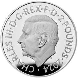 Pre-Owned 2024 UK Tudor Beasts Tudor Dragon 1oz Proof Silver Coin - VAT Free