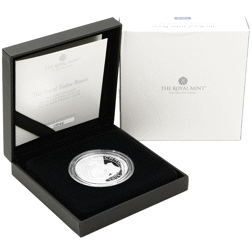 Pre-Owned 2025 UK Tudor Beasts Greyhound of Richmond 1oz Proof Silver Coin - VAT Free