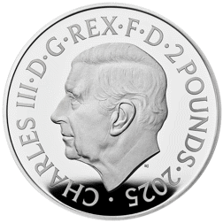 Pre-Owned 2025 UK Tudor Beasts Greyhound of Richmond 1oz Proof Silver Coin - VAT Free